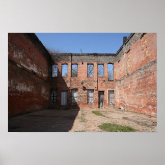 Póster Edificio antiguo abandonado en Shreveport, Luisian
