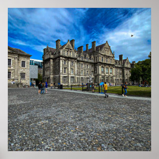 Póster Edificio antiguo del Trinity College en Dublín, Ir