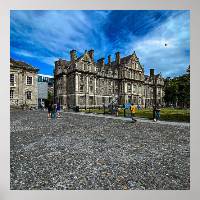 Póster Edificio antiguo del Trinity College en Dublín, Ir (Frente)