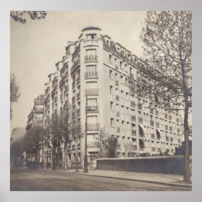 Póster Edificio Art Déco en París, años 30 (Frente)