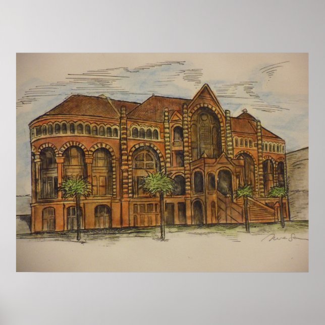 Póster Edificio Ashbel Smith (Frente)