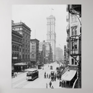 Póster Edificio Broadway & Times (One Times Square)