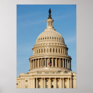 Póster Edificio Capitol al atardecer