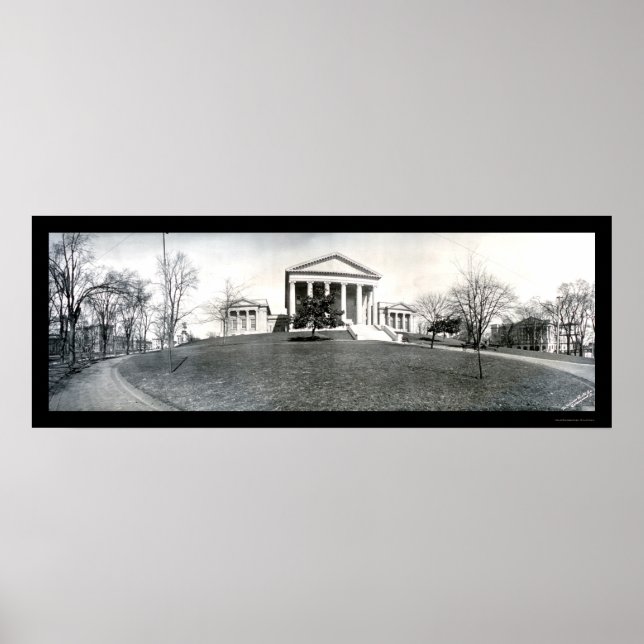 Póster Edificio Capitol Foto de Richmond 1909 (Frente)