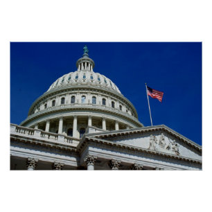 Póster Edificio Capitol, Washington, EE. UU.