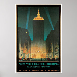 Póster Edificio Central de Nueva York