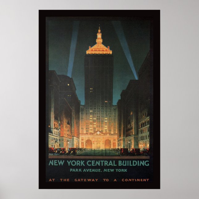 Póster Edificio Central de Nueva York de 1929 (Frente)