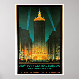 Póster Edificio Central de Nueva York Viajes