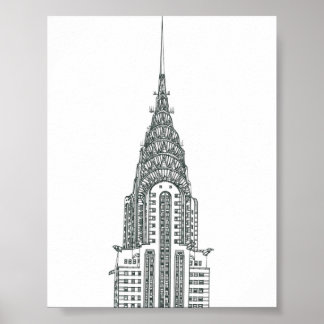 Póster Edificio Chrysler