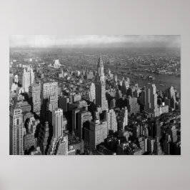 Póster Edificio Chrysler - Manhattan Skyline - 1932