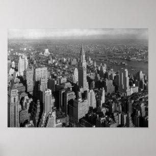 Póster Edificio Chrysler - Manhattan Skyline - 1932