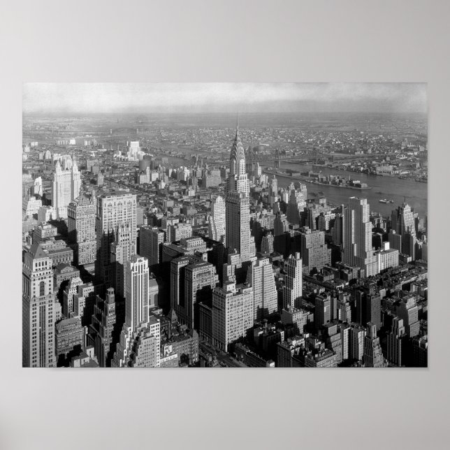 Póster Edificio Chrysler - Manhattan Skyline - 1932 (Frente)