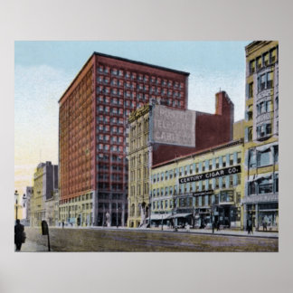 Póster Edificio Cleveland Ohio Rockefeller