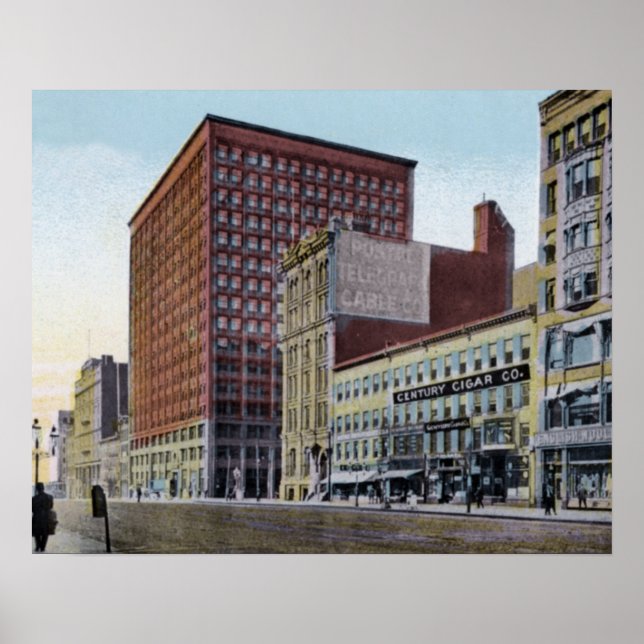 Póster Edificio Cleveland Ohio Rockefeller (Frente)