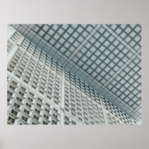 Póster Edificio comercial de altura blanca
