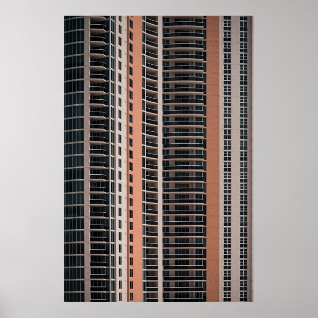 Póster Edificio de altura marrón y negro (Frente)