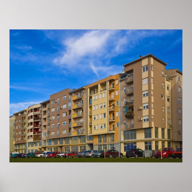 Póster edificio de apartamentos (Frente)