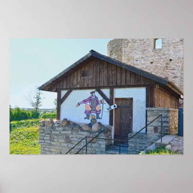 Póster Edificio de baños del castillo de Rakvere, Estonia (Frente)