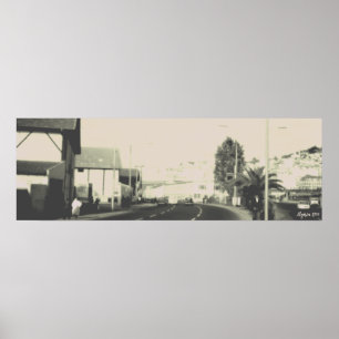 Póster Edificio de calle vintage Argelia Argel