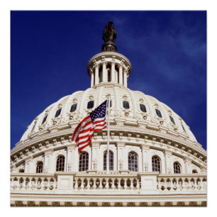 Póster Edificio de capitales de los Estados Unidos, Washi