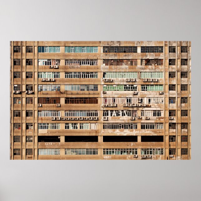 PÓSTER EDIFICIO DE CONCRETO MARRÓN (Frente)