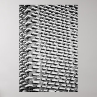 Póster Edificio de hormigón gris