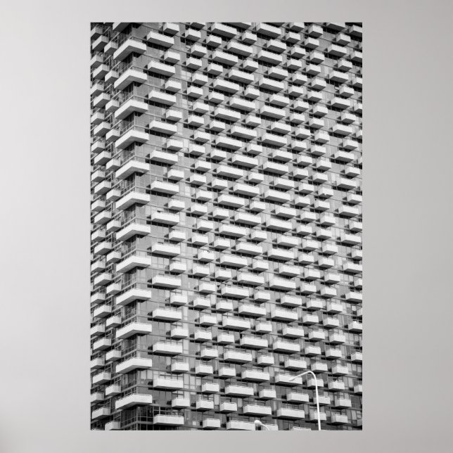 Póster Edificio de hormigón gris (Frente)
