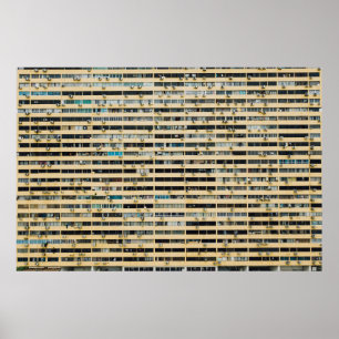 Póster Edificio de hormigón marrón y blanco