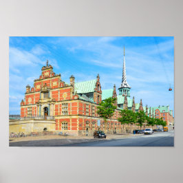 Póster Edificio de la Bolsa de Valores, Copenhague, Dinam