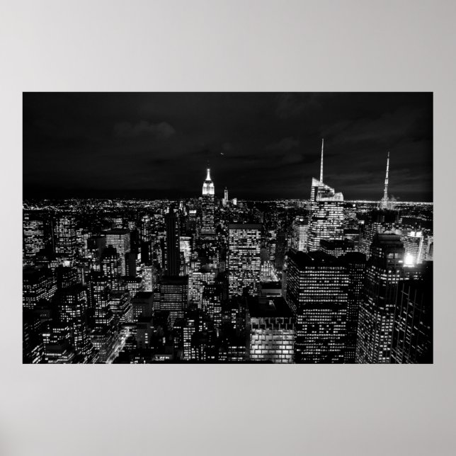 PÓSTER EDIFICIO DE LA CIUDAD DURANTE LA FOTO NOCTURNA (Frente)
