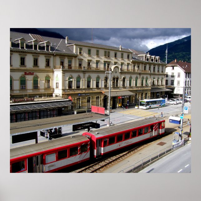 Póster Edificio de la estación de Brig (Frente)