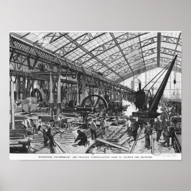 Póster Edificio de la Galerie des Machines (Frente)