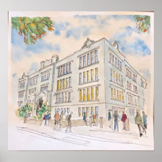 Póster Edificio de leyes de la Universidad de la Ciudad d