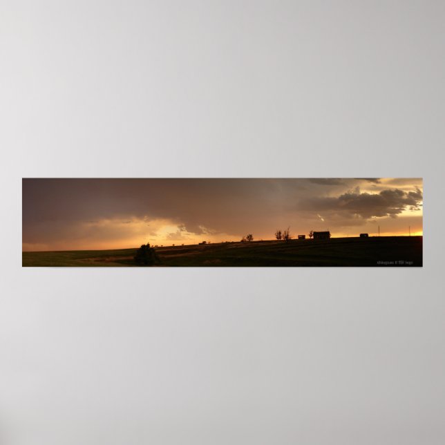 Póster Edificio de piedra Sunset (Frente)