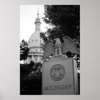 Póster Edificio del Capitolio de Michigan