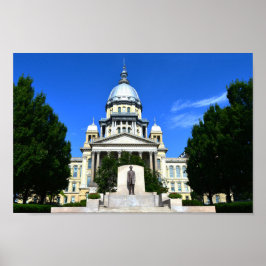 Póster Edificio del Capitolio del Estado de Illinois