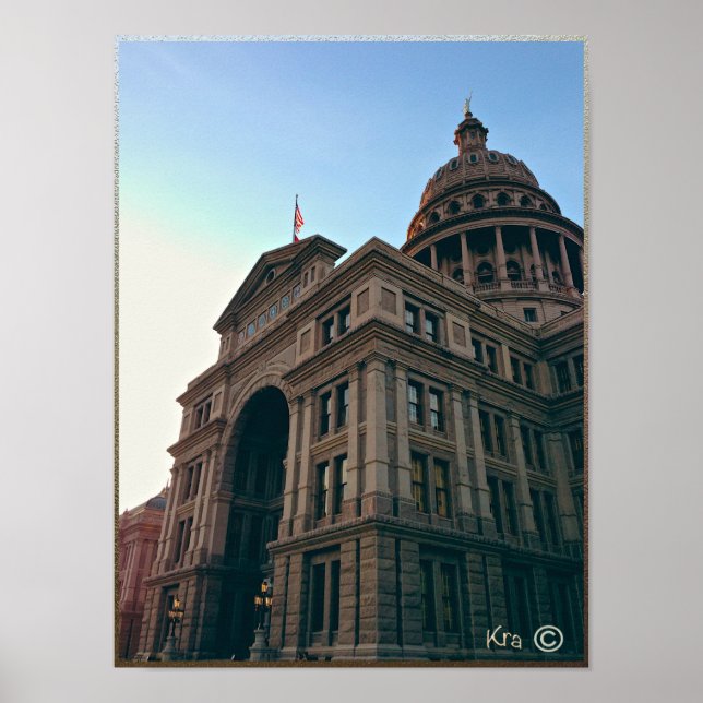 Póster Edificio del Capitolio Estatal de Texas, Austin TE (Frente)