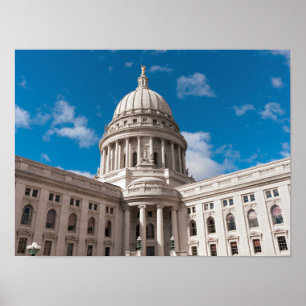 Póster Edificio del Capitolio Estatal de Wisconsin