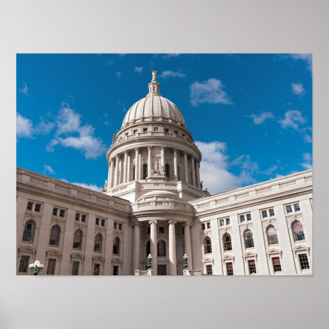 Póster Edificio del Capitolio Estatal de Wisconsin (Frente)