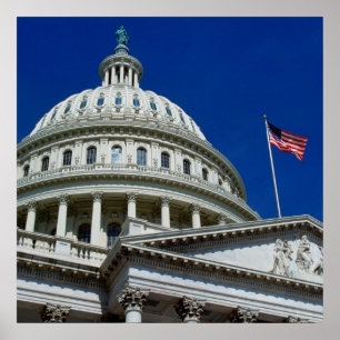 Póster Edificio del capitolio, Washington, los E.E.U.U.