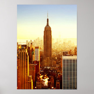 Póster Edificio del Empire State de los Estados Unidos