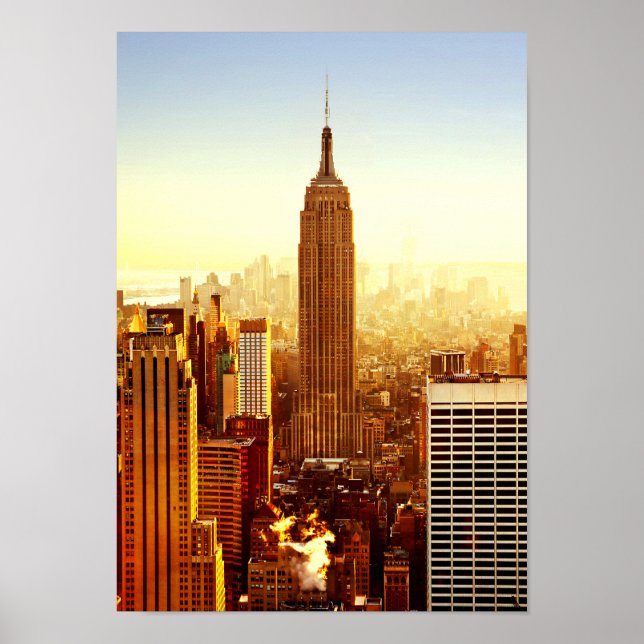 Póster Edificio del Empire State de los Estados Unidos (Frente)