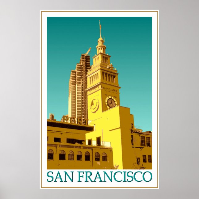 Póster Edificio del ferry de San Francisco - Poster de ar (Frente)