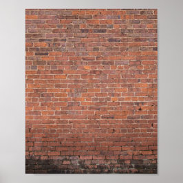 Póster Edificio del muro de ladrillo