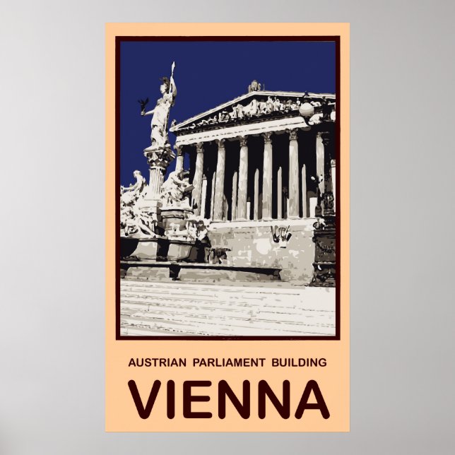 Póster Edificio del Parlamento austriaco Viena (Frente)
