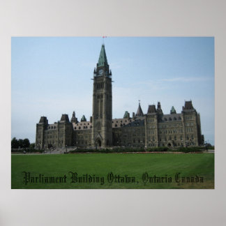 Póster Edificio del Parlamento en Ottawa, Ontario Canadá