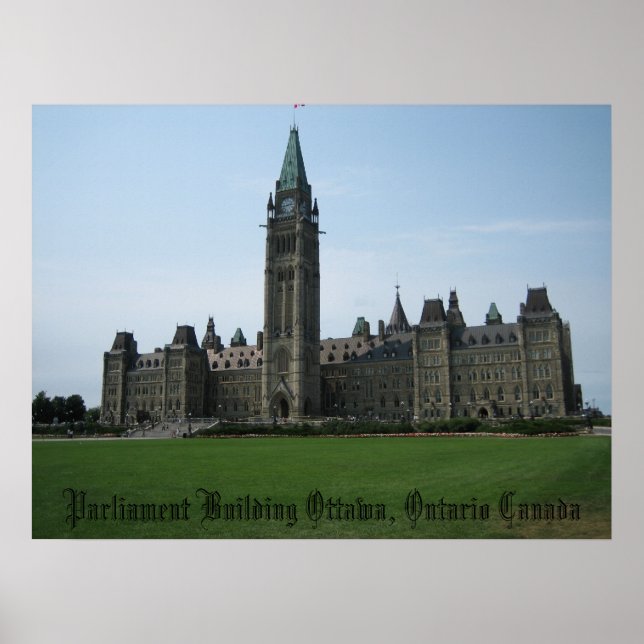 Póster Edificio del Parlamento en Ottawa, Ontario Canadá (Frente)