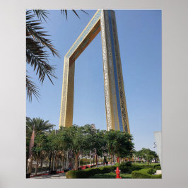 Póster Edificio Dubai Frame situado en el parque Zabeel
