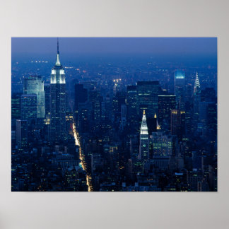 Póster Edificio Empire State de Noche