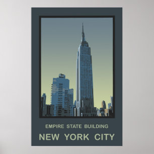 Póster Edificio Empire State de Nueva York
